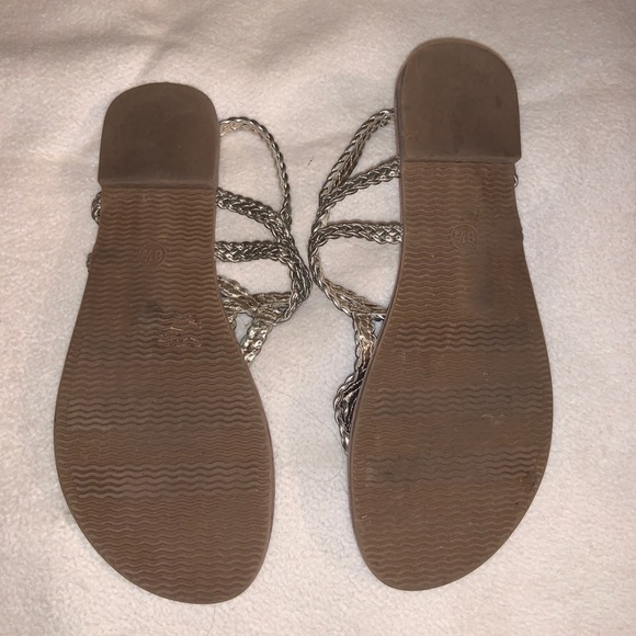 Gold Braided Sandals - Picture 2 of 3